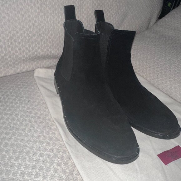 Valentino Garavani Suede Soul Rockstud Chelsea Boots - Black - Men\'s Size 10 main image 6